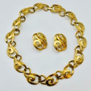 Erwin Pearl P.E.P. Matte Gold Necklace & Earrings